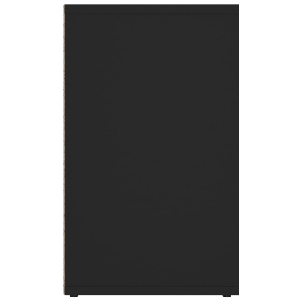 Shoe Cabinet Black 52.5x30x50 cm