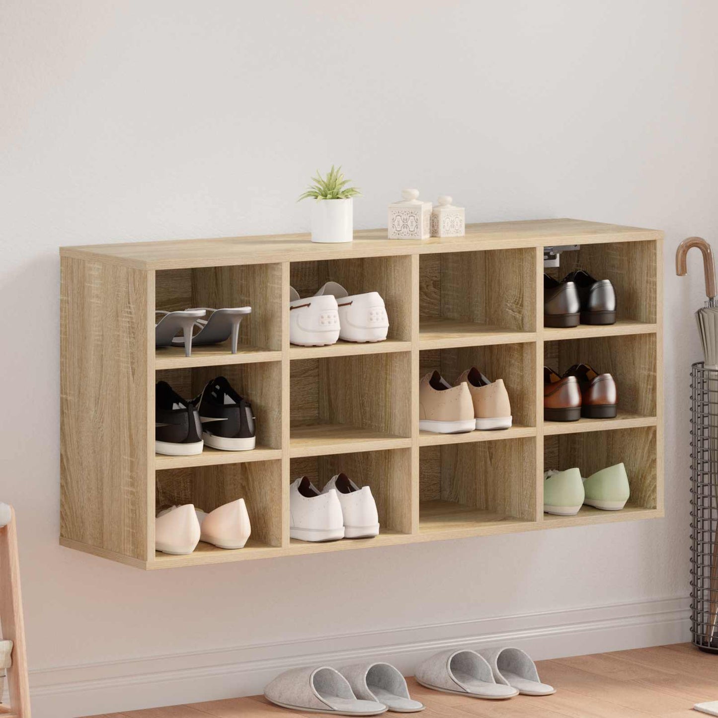 Shoe Cabinet Sonoma Oak 103 x 30 x 51 cm Engineered Wood