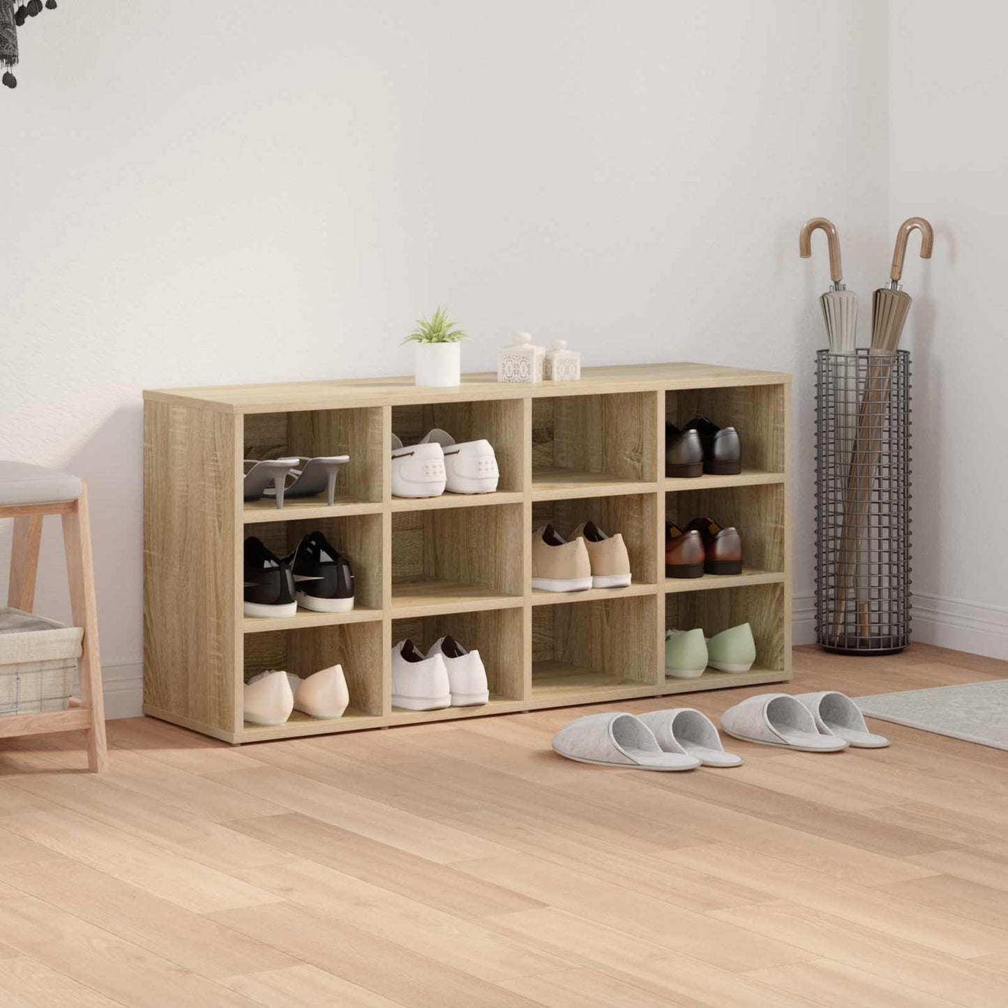 Shoe Cabinet Sonoma Oak 103 x 30 x 51 cm Engineered Wood