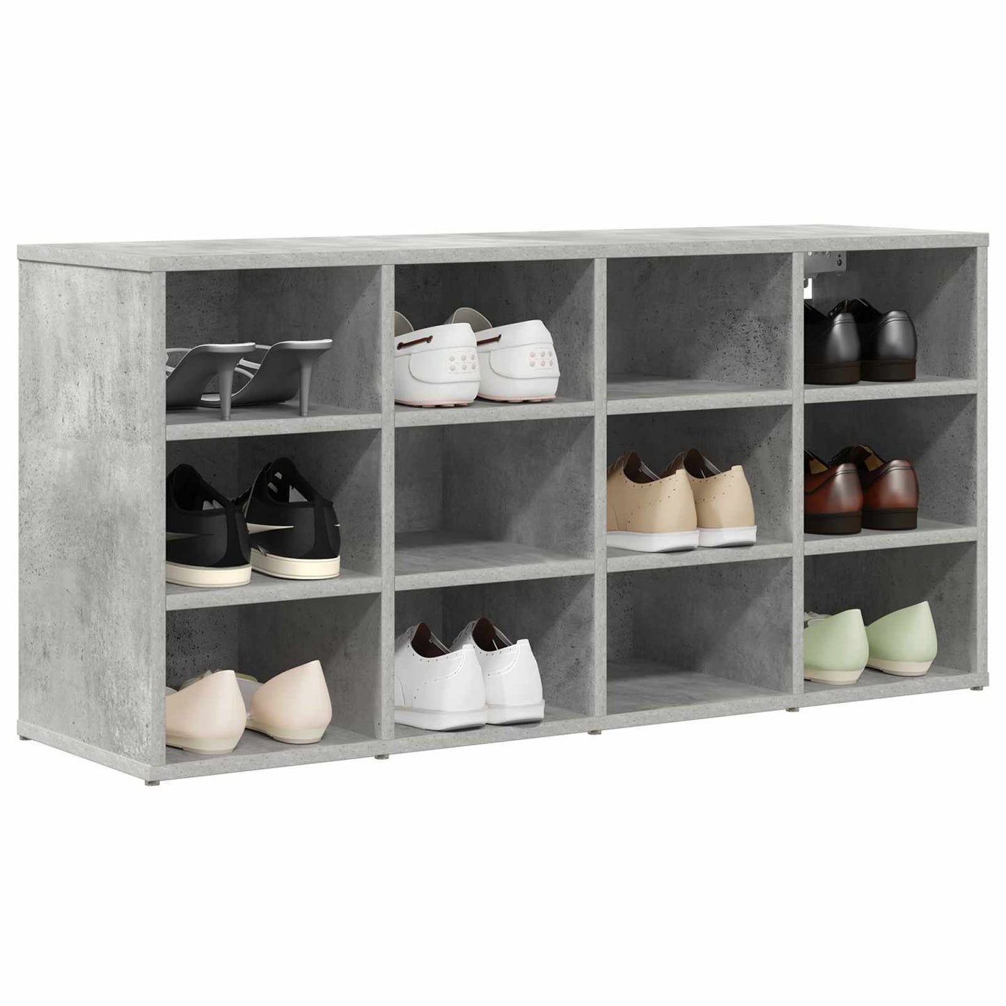 Shoe Cabinet 103 x 30 x 51 cm Engineered Wood Concrete grey
