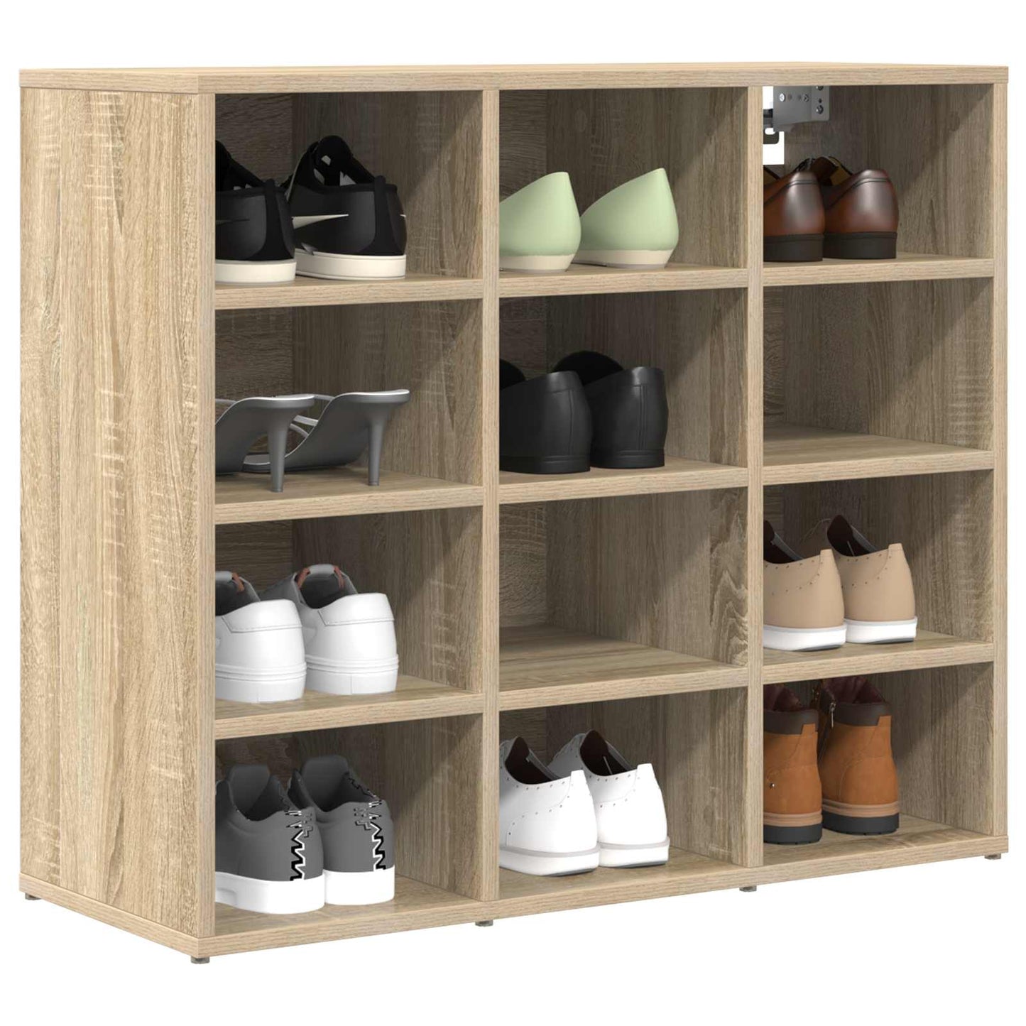 Shoe Cabinet Sonoma Oak 77.5 x 30 x 67 cm Engineered Wood