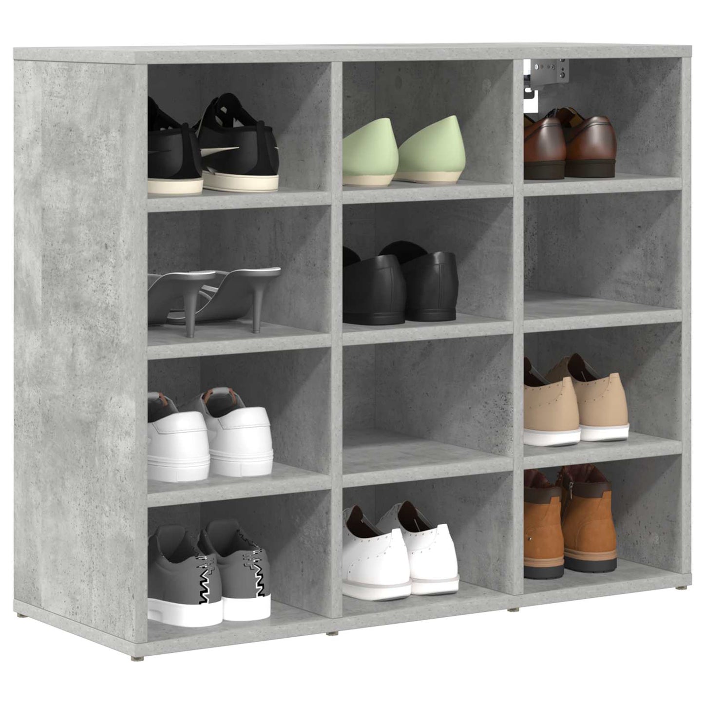 Shoe Cabinet Concrete grey 77.5 x 30 x 67 cm Engineered Wood