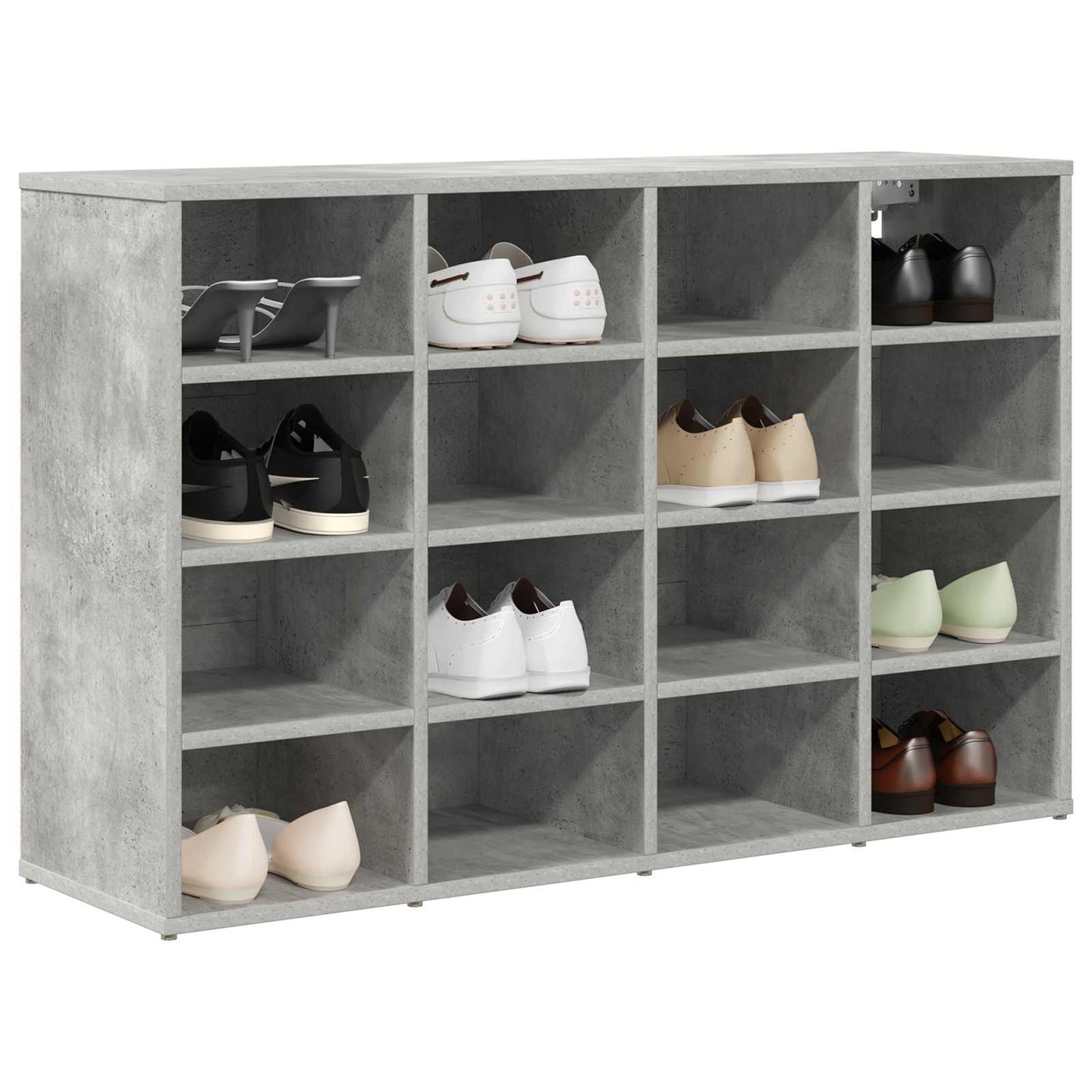 Shoe Cabinet 103 x 30 x 67 cm Engineered Wood Concrete grey