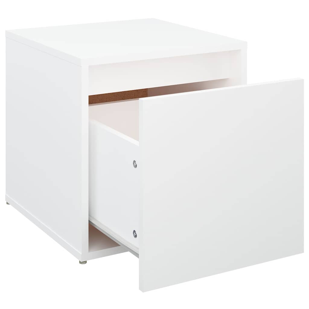 Box Drawer White 40,5x40x40 cm Engineered Wood
