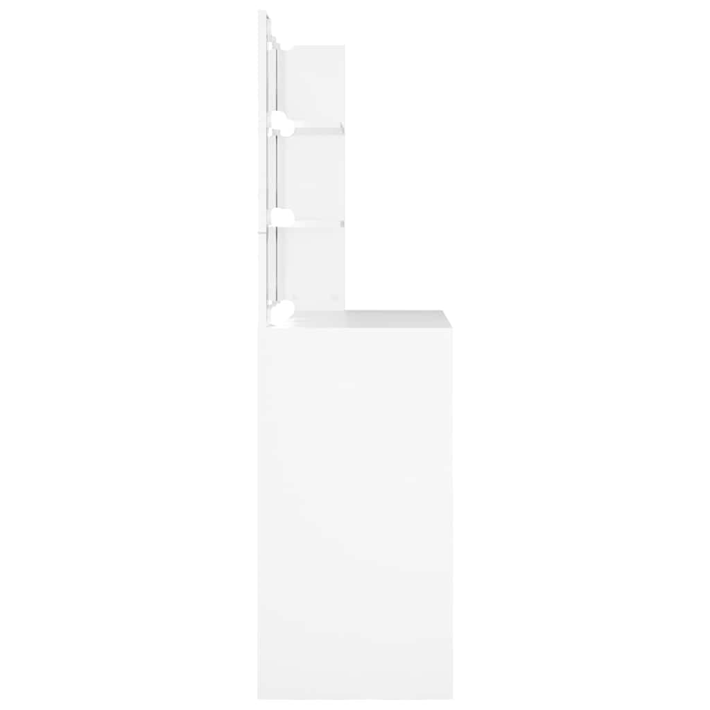 Dressing Table with LED White 74,5x40x141 cm