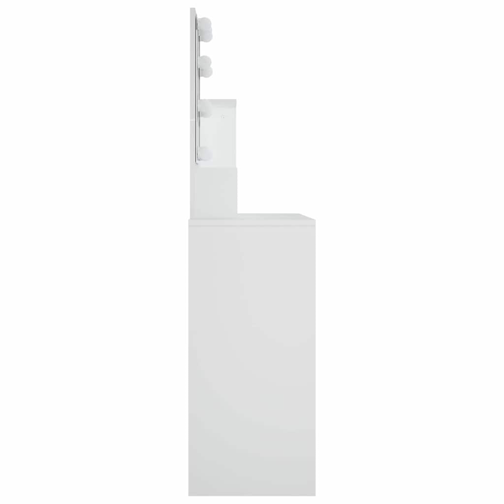 Dressing Table with LED White 86,5x35x136 cm