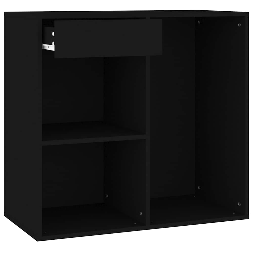 Cosmetic Cabinet Black 80x40x75 cm Engineered Wood