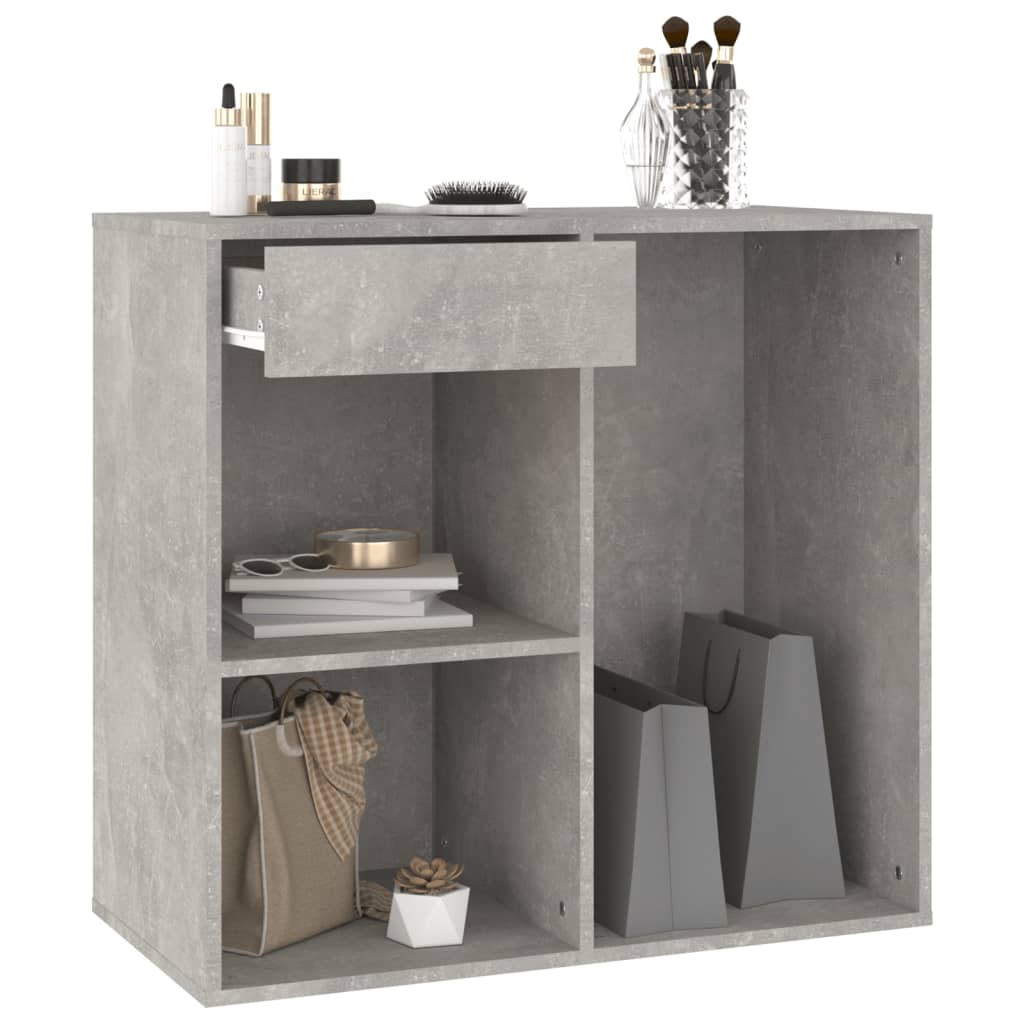 Armoire Cosmétique Béton Gris 80x40x75 cm Bois D'ingénierie