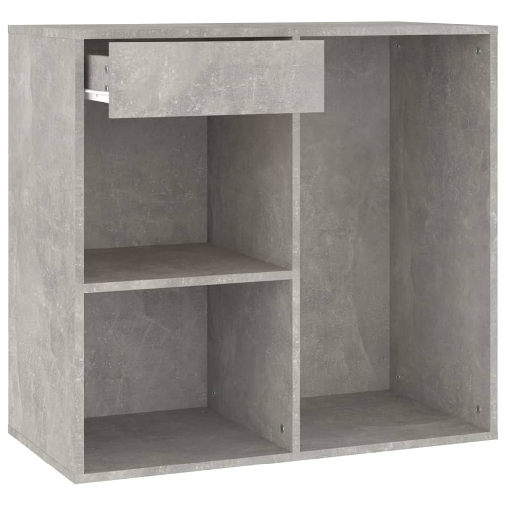 Armoire Cosmétique Béton Gris 80x40x75 cm Bois D'ingénierie