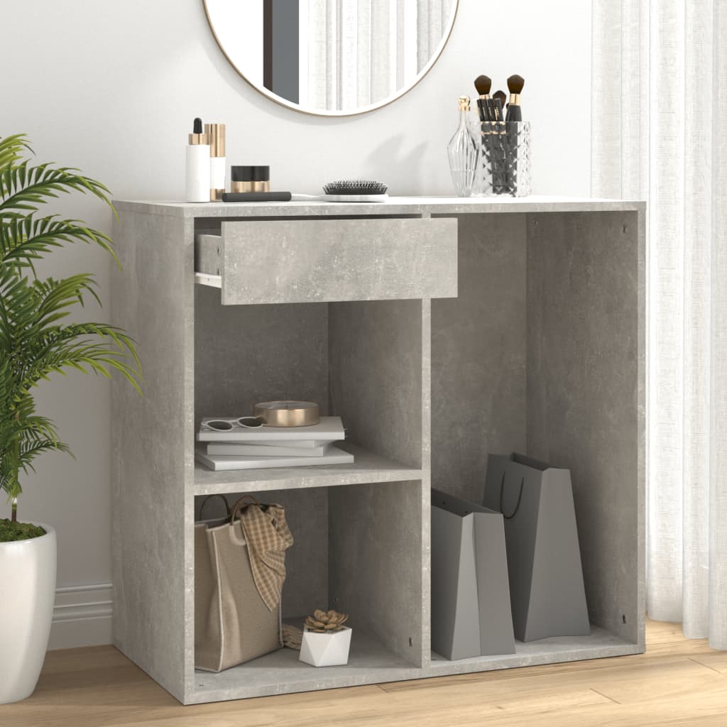 Armoire Cosmétique Béton Gris 80x40x75 cm Bois D'ingénierie