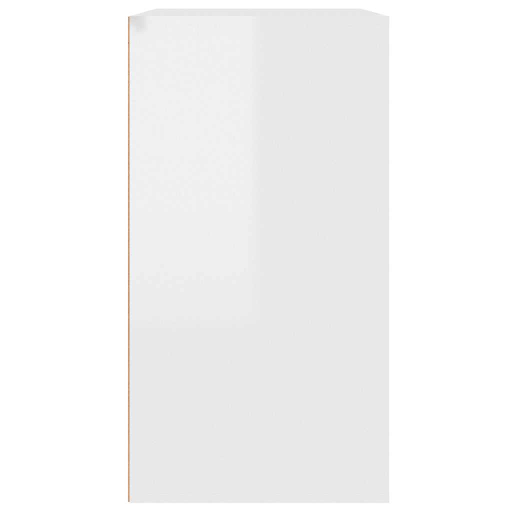 Cosmetic Cabinet High Gloss White 80x40x75 cm Engineered Wood