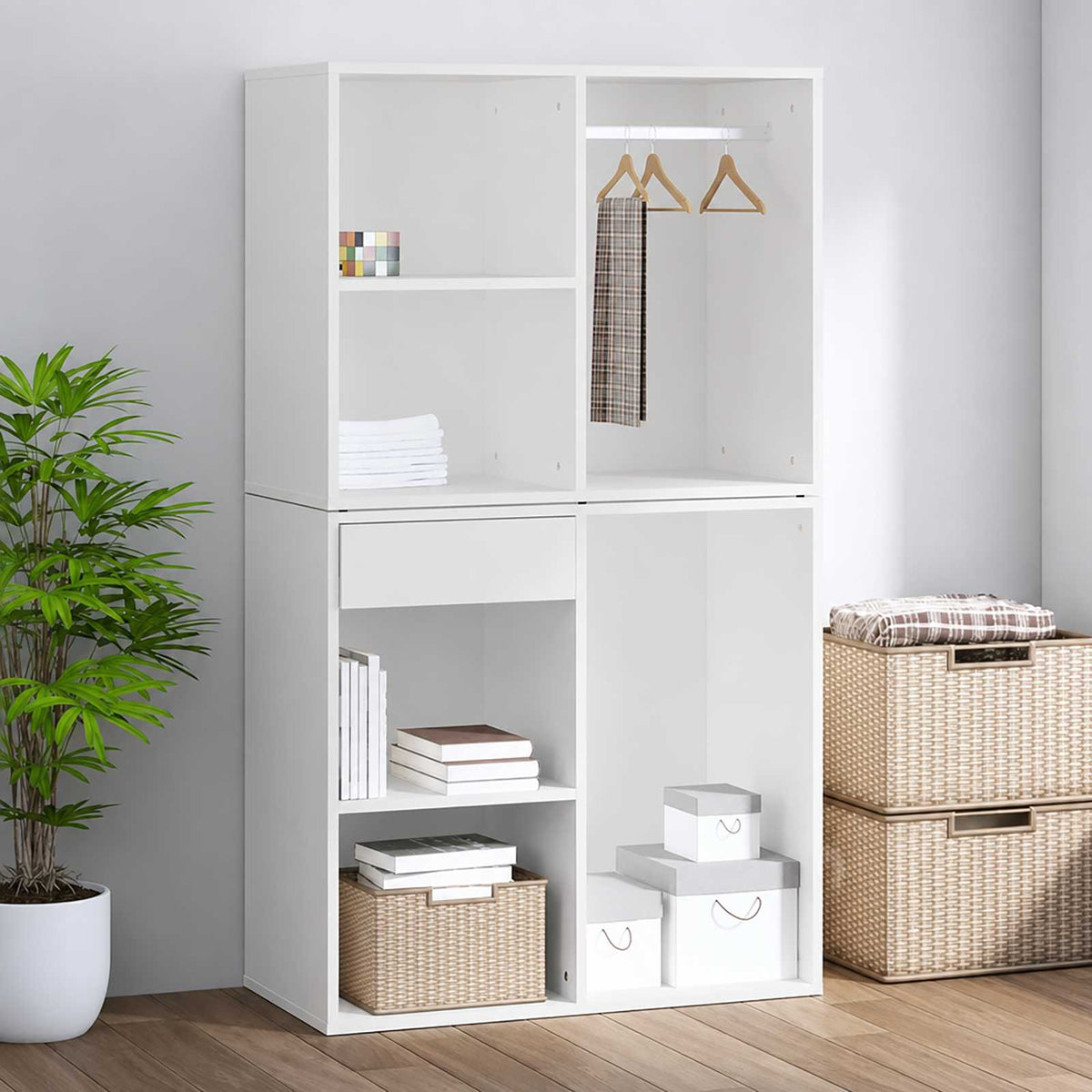 Dressing Cabinet White 80x40x65 cm Engineered Wood