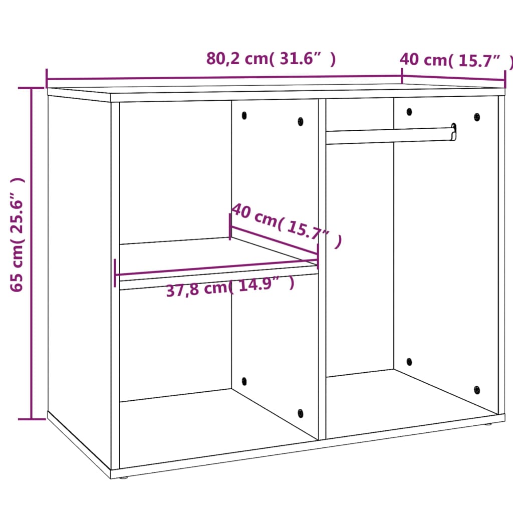 Dressing Cabinet | High gloss white | Engineered wood | Medium | Storage