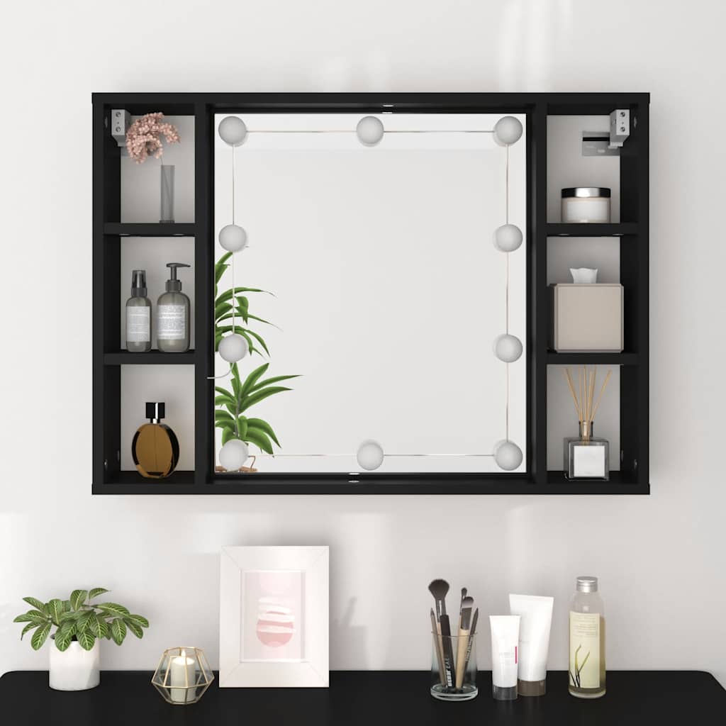 Mirror Cabinet | Black | Engineered wood, acrylic | Medium