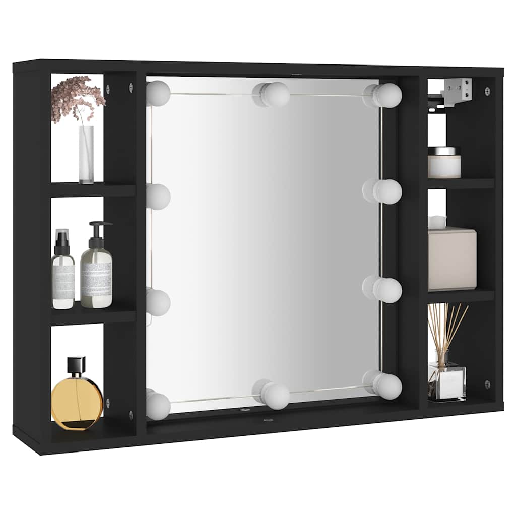 Mirror Cabinet | Black | Engineered wood, acrylic | Medium