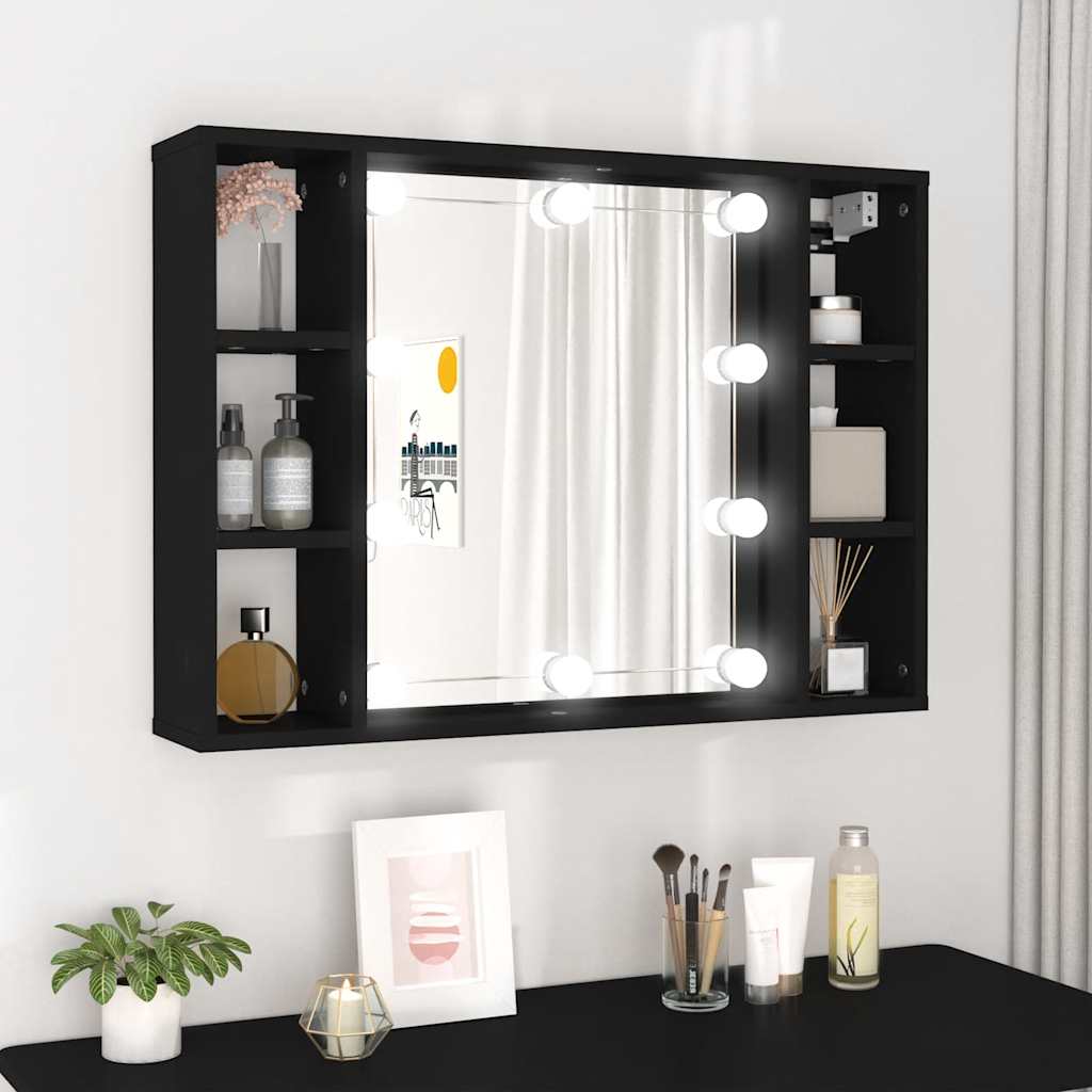 Mirror Cabinet | Black | Engineered wood, acrylic | Medium