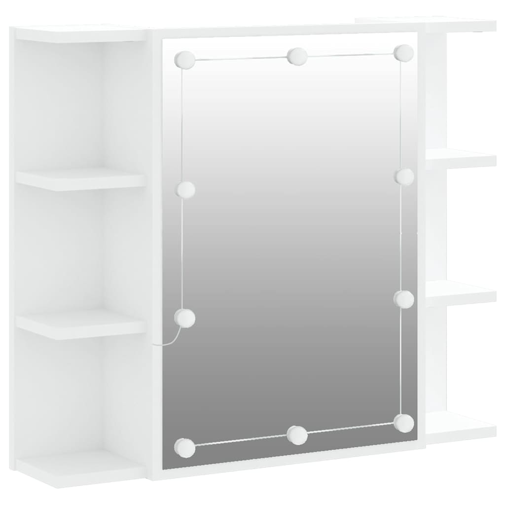 Mirror Cabinet with LED White 70x16,5x60 cm