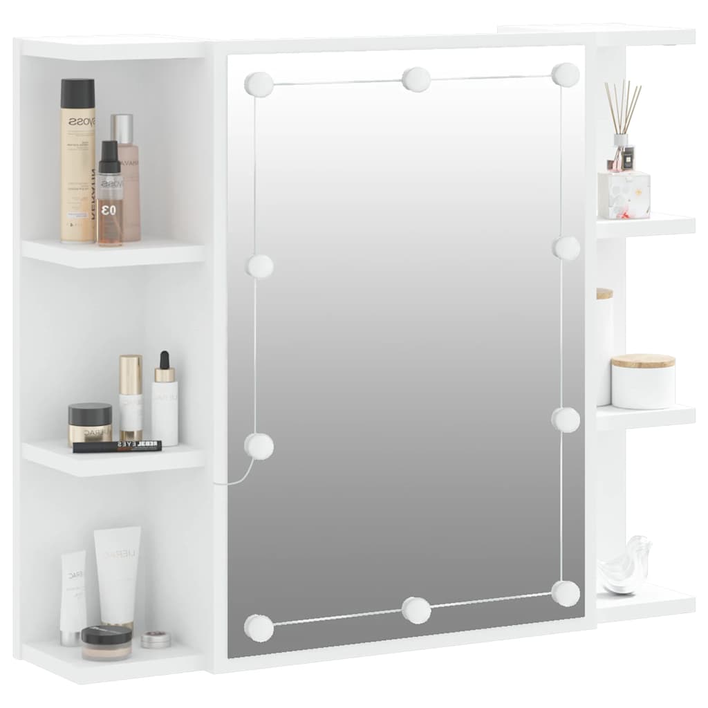Mirror Cabinet with LED White 70x16,5x60 cm