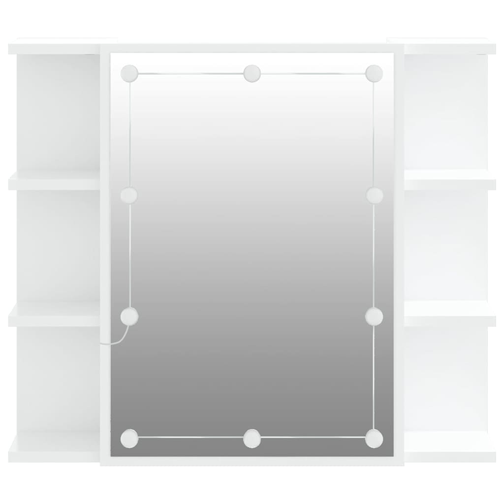 Mirror Cabinet with LED White 70x16,5x60 cm