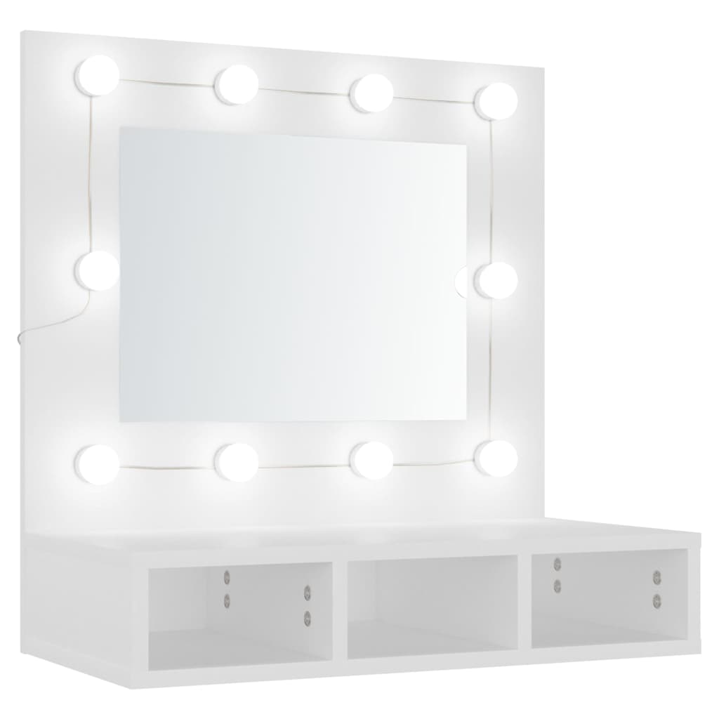 Mirror Cabinet with LED White 60x31,5x62 cm