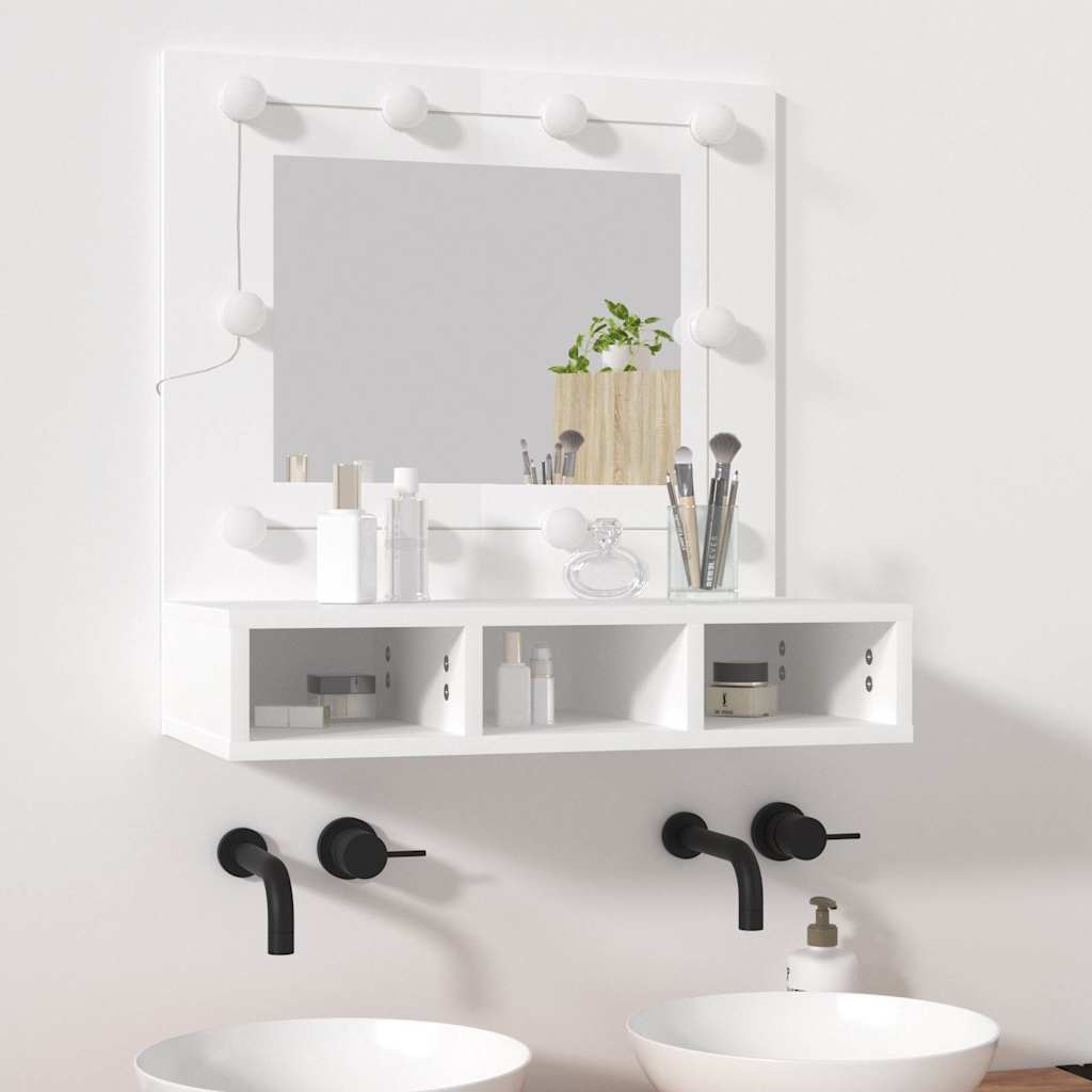 Mirror Cabinet with LED White 60x31,5x62 cm