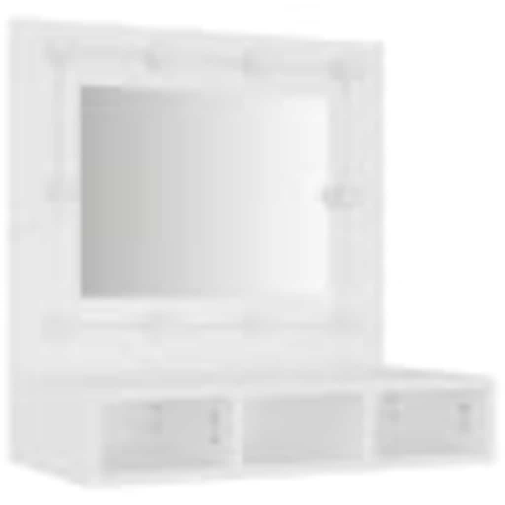 Mirror Cabinet with LED White 60x31,5x62 cm