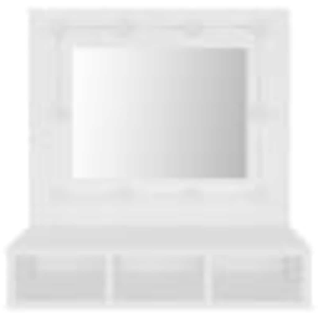 Mirror Cabinet with LED White 60x31,5x62 cm
