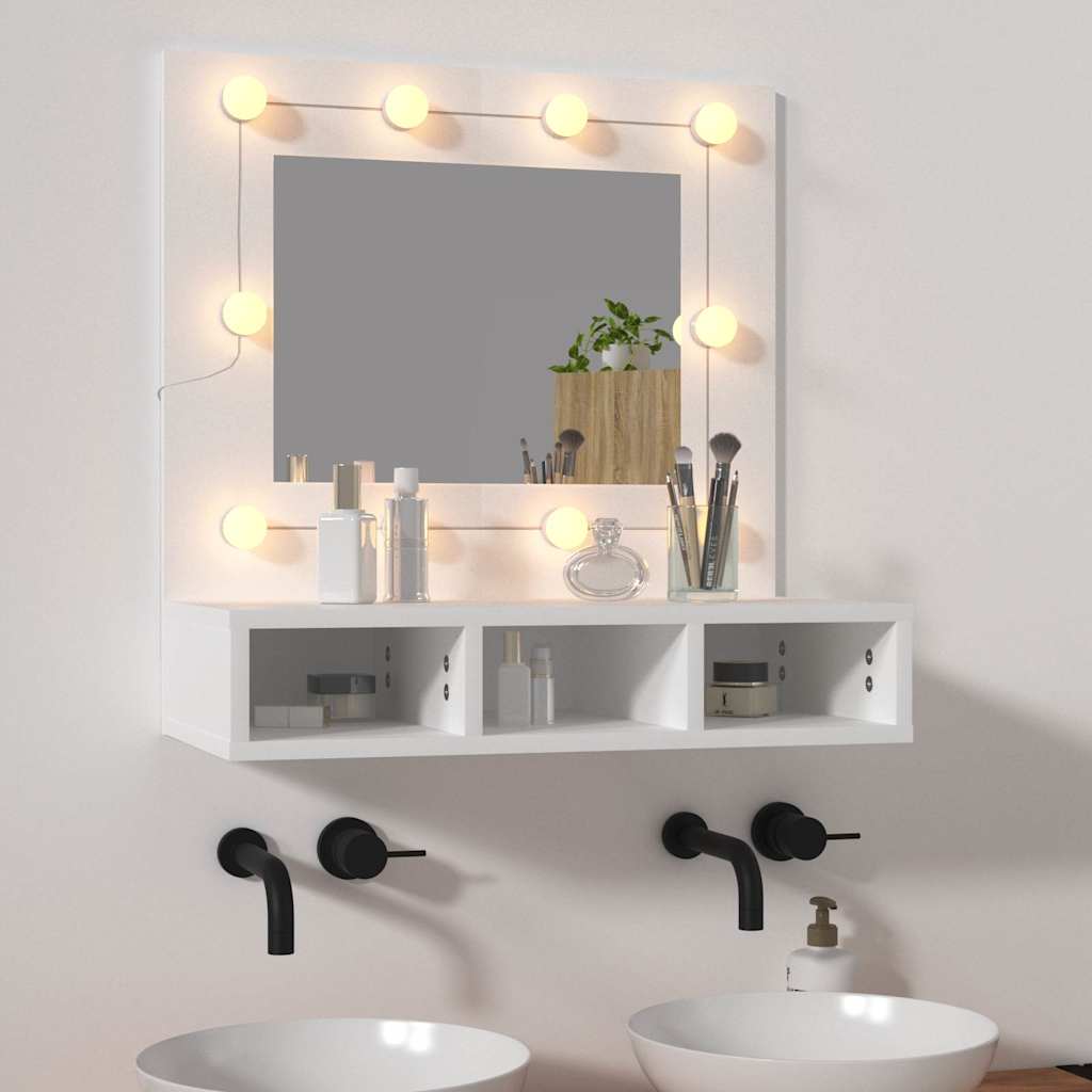 Mirror Cabinet with LED White 60x31,5x62 cm