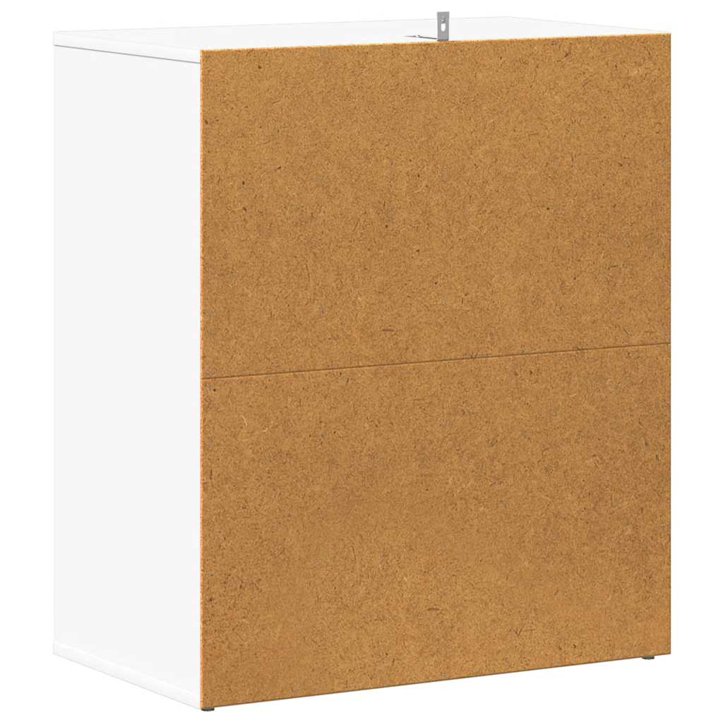 808918 vidaXL Shoe Cabinet White 60x35x70 cm Engineered Wood
