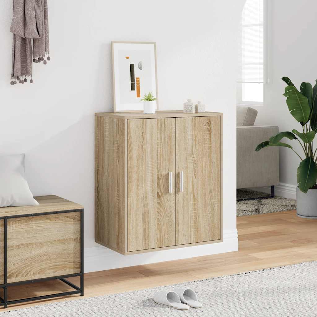 Shoe Cabinet | Sonoma oak | Engineered wood | Compact