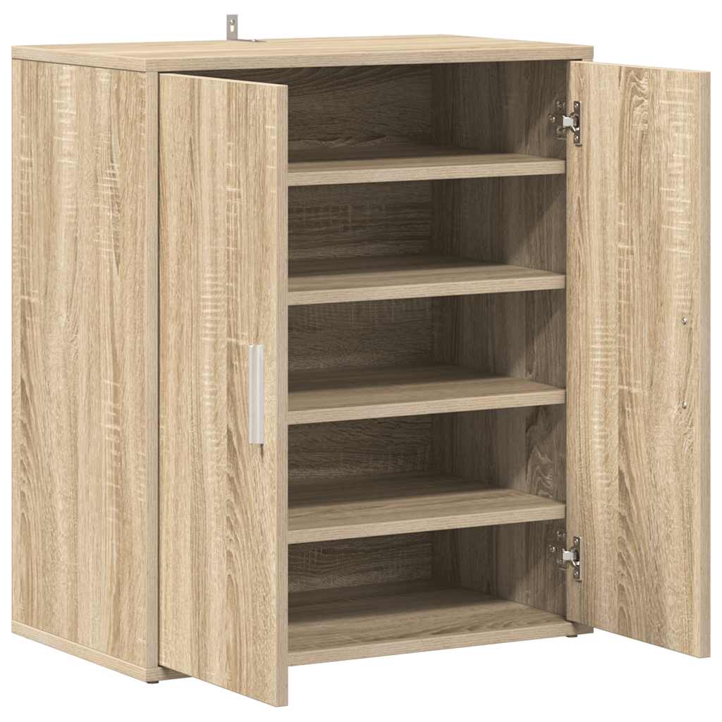 Shoe Cabinet | Sonoma oak | Engineered wood | Compact
