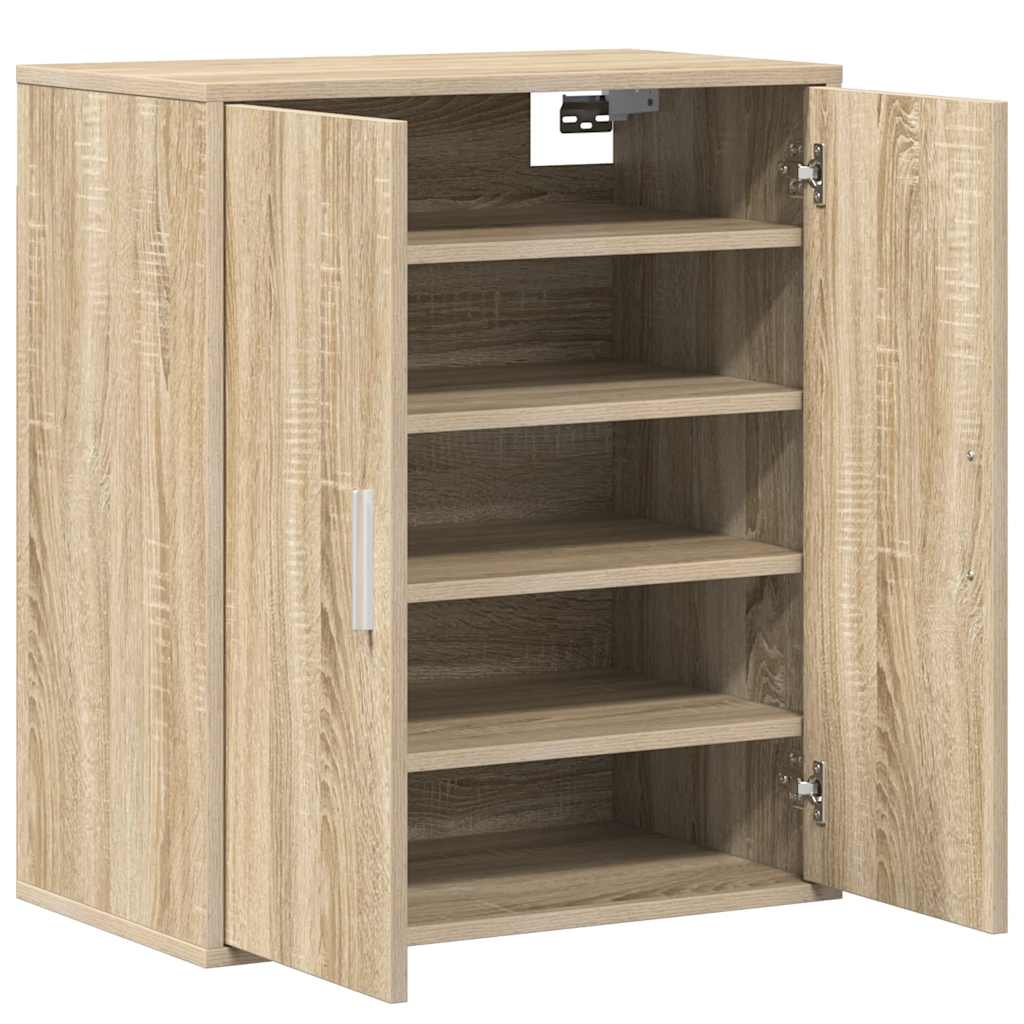 Shoe Cabinet | Sonoma oak | Engineered wood | Compact