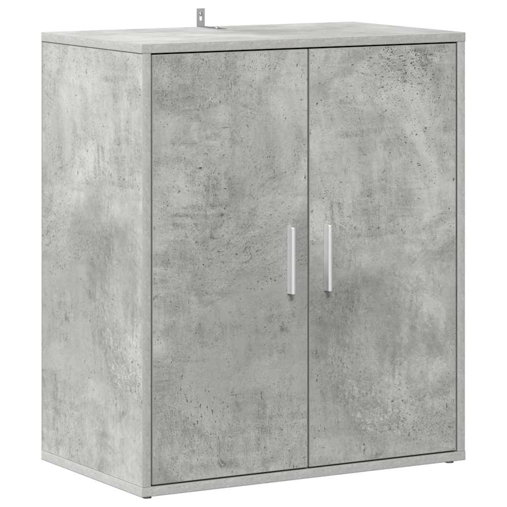 Shoe Cabinet Concrete Grey 60x35x70 cm Engineered Wood