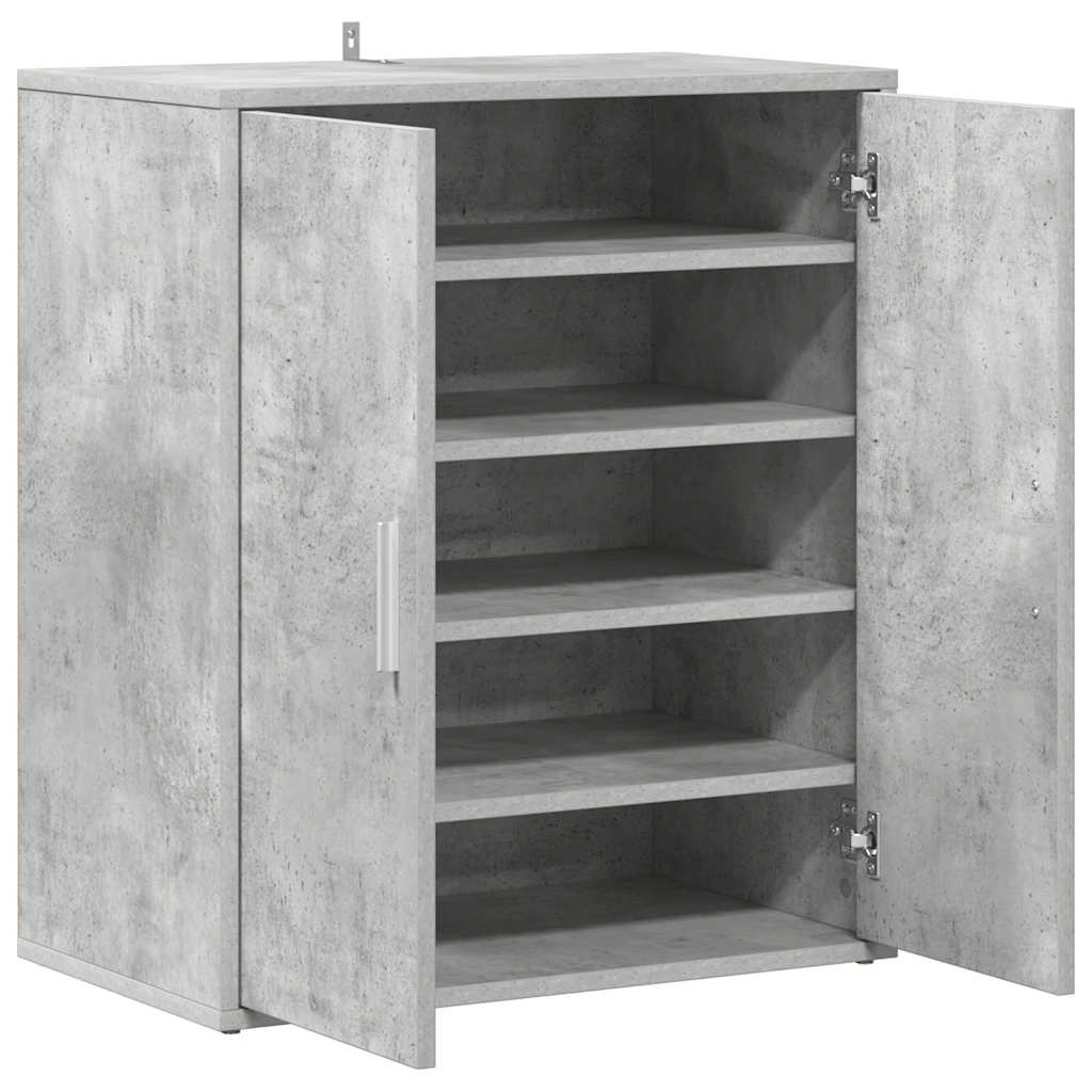 Shoe Cabinet Concrete Grey 60x35x70 cm Engineered Wood