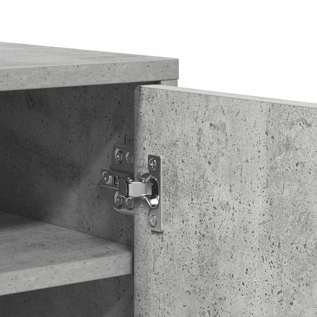 Shoe Cabinet Concrete Grey 60x35x70 cm Engineered Wood
