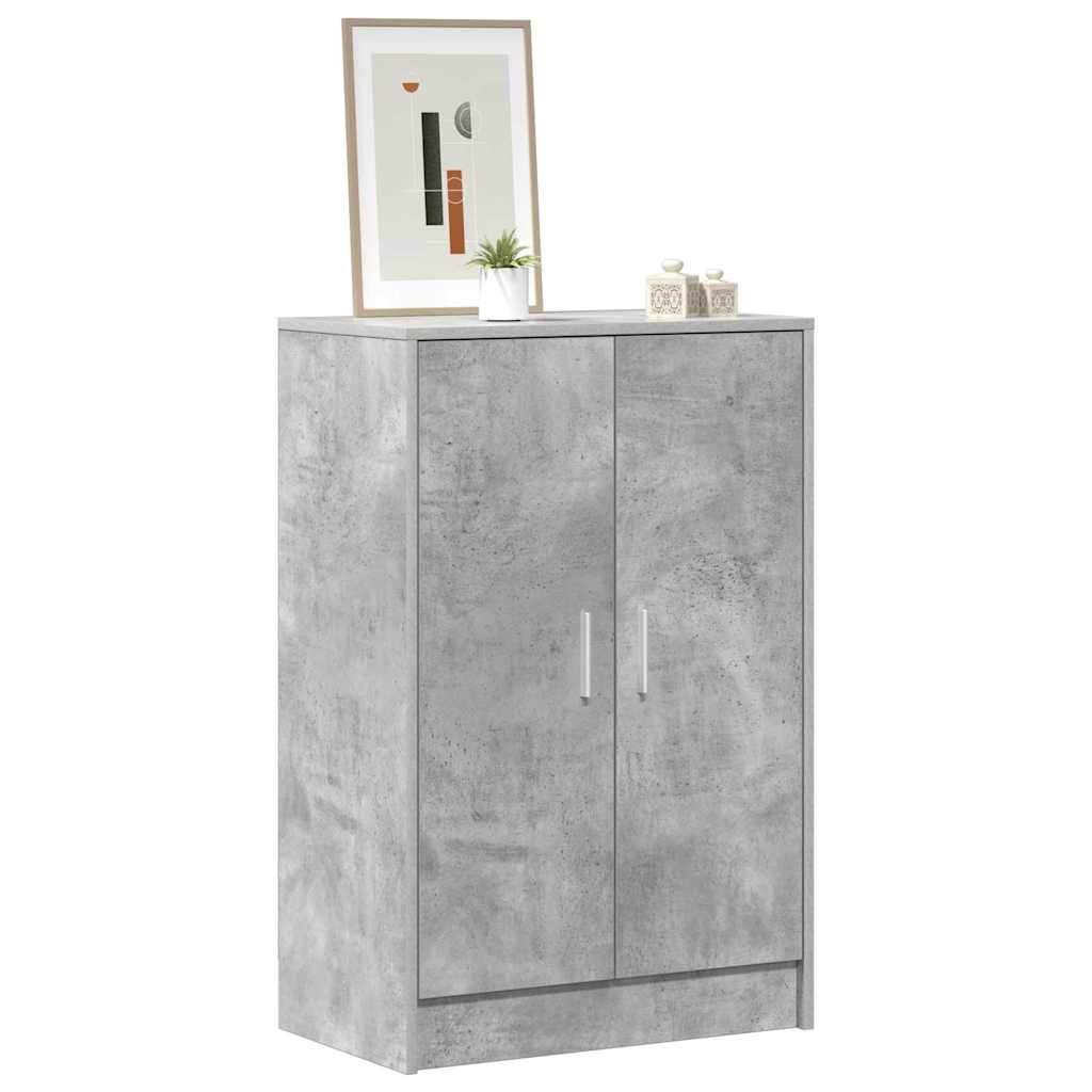 Shoe Cabinet Concrete Grey 60x35x92 cm Engineered Wood