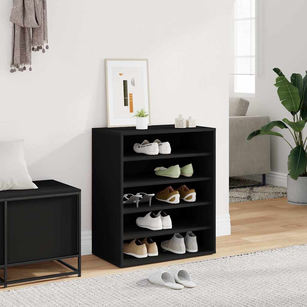 Shoe Cabinet Black 60x35x70 cm Engineered Wood