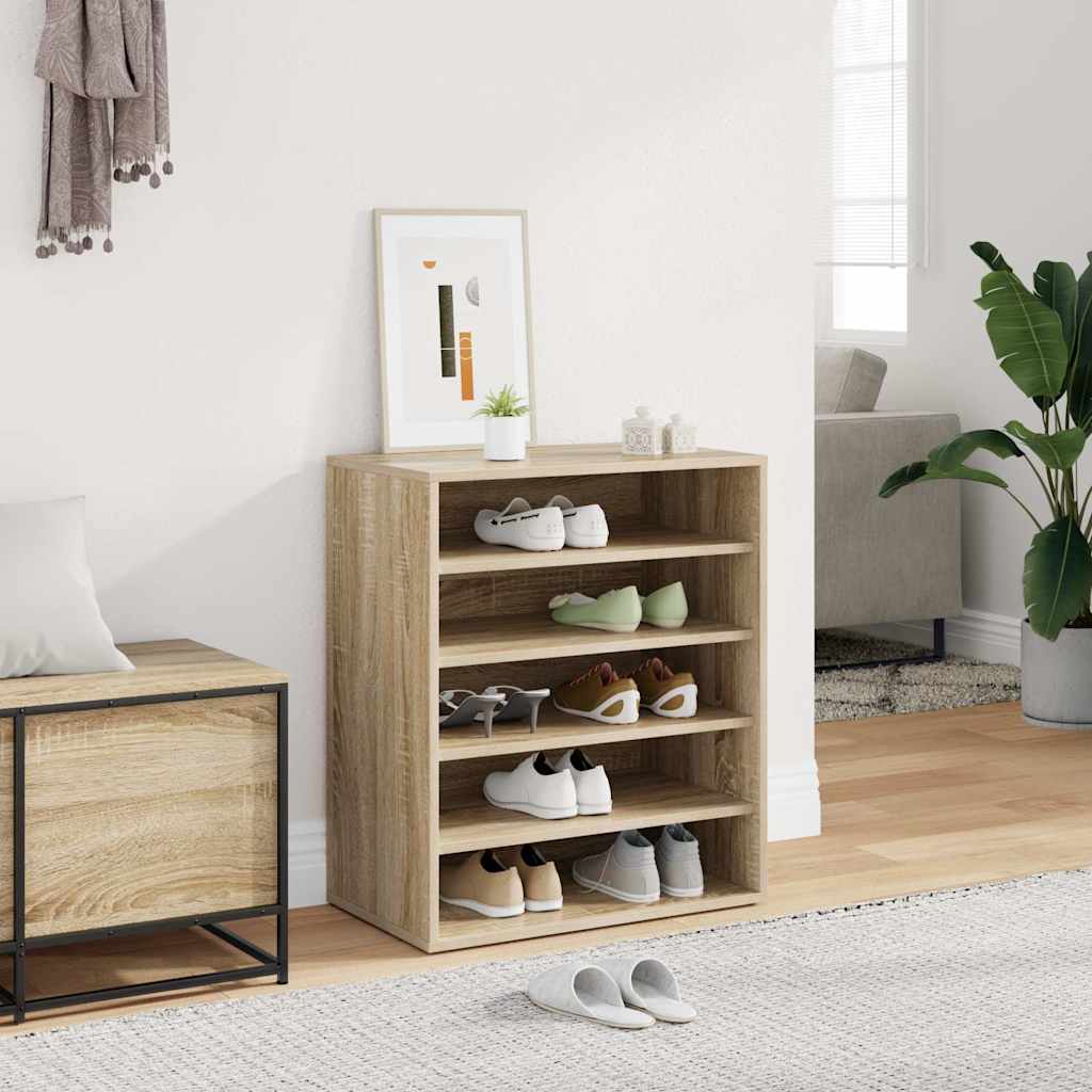 Shoe Cabinet Sonoma Oak 60x35x70 cm Engineered Wood