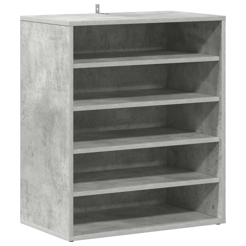 Shoe Cabinet Concrete Grey 60x35x70 cm Engineered Wood