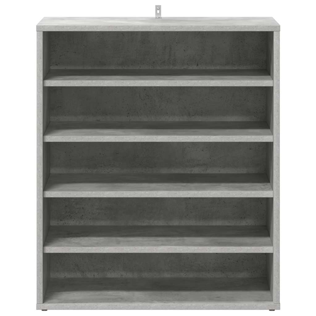 Shoe Cabinet Concrete Grey 60x35x70 cm Engineered Wood