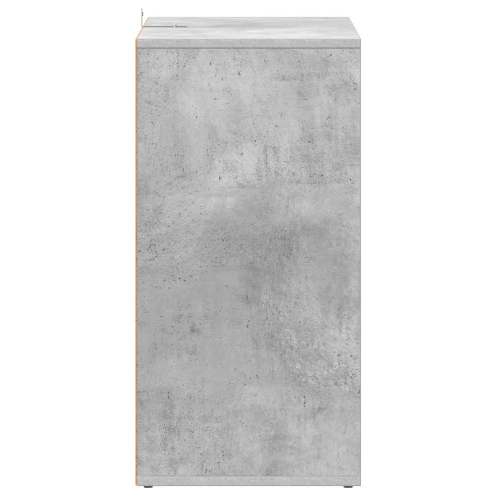 Shoe Cabinet Concrete Grey 60x35x70 cm Engineered Wood