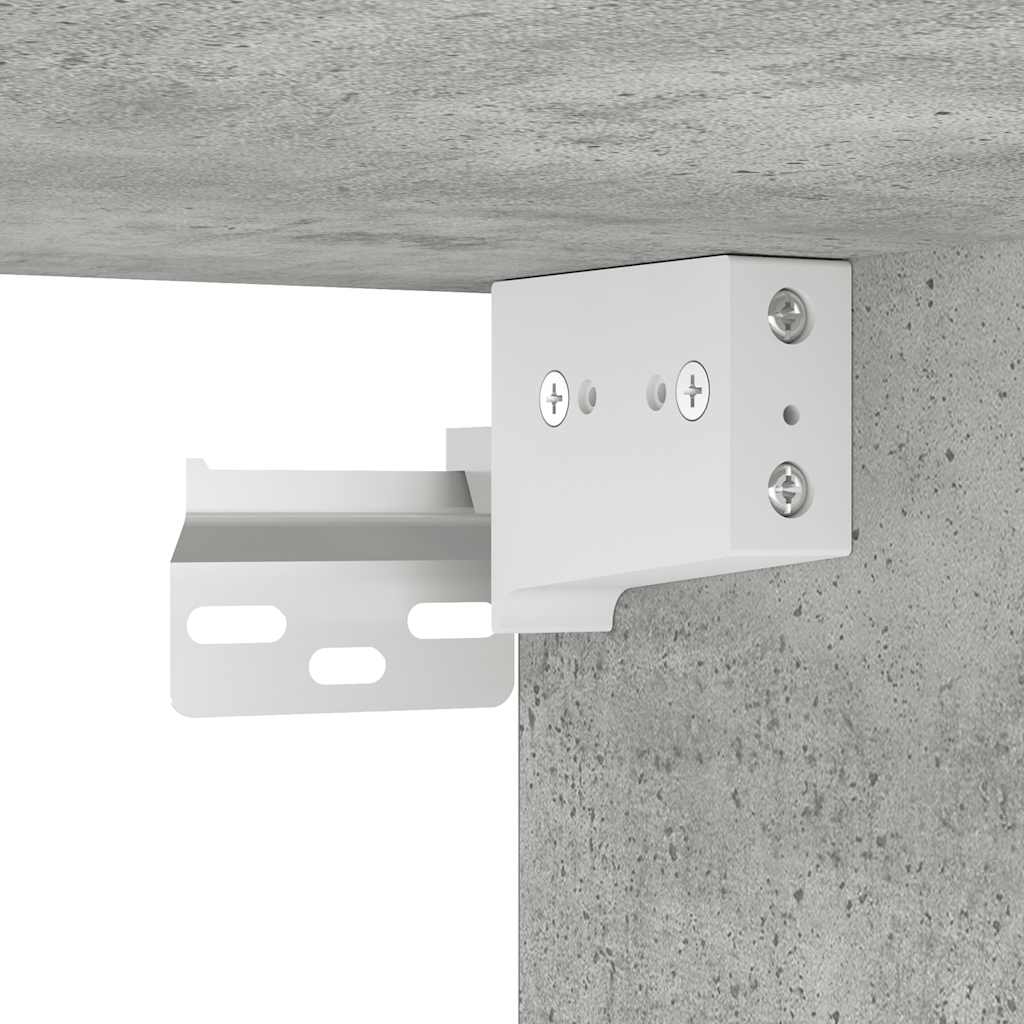 Shoe Cabinet Concrete Grey 60x35x70 cm Engineered Wood