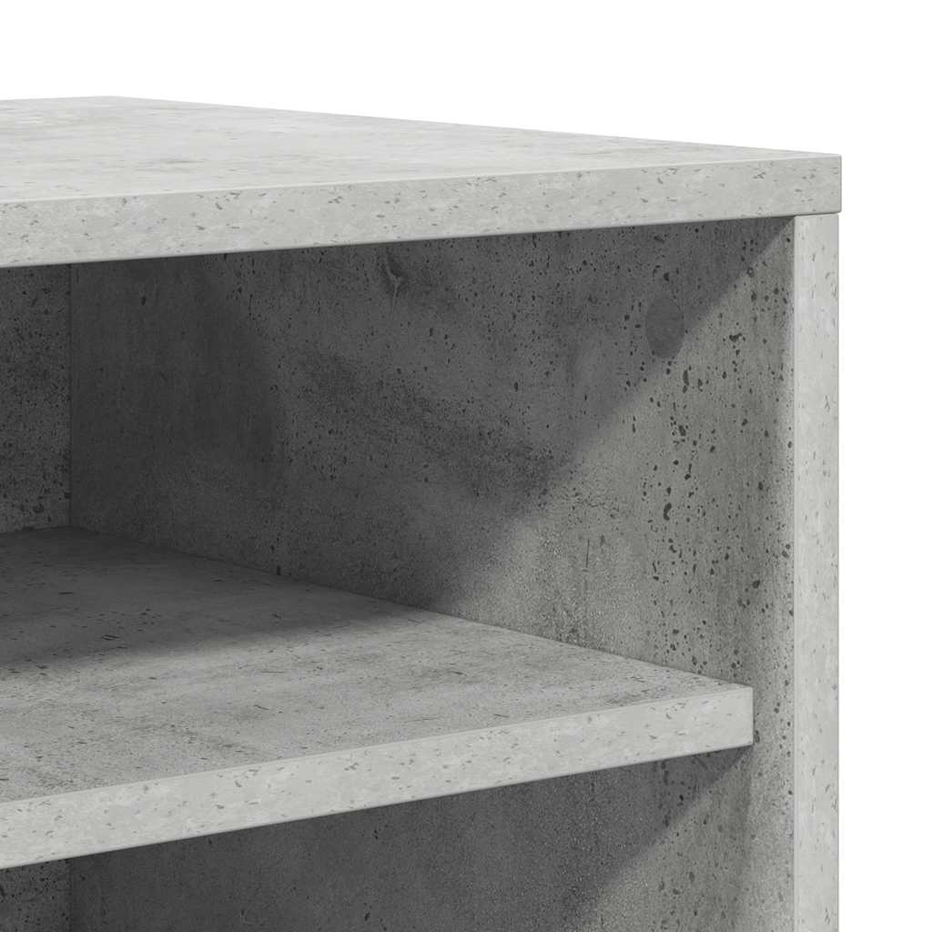 Shoe Cabinet Concrete Grey 60x35x70 cm Engineered Wood
