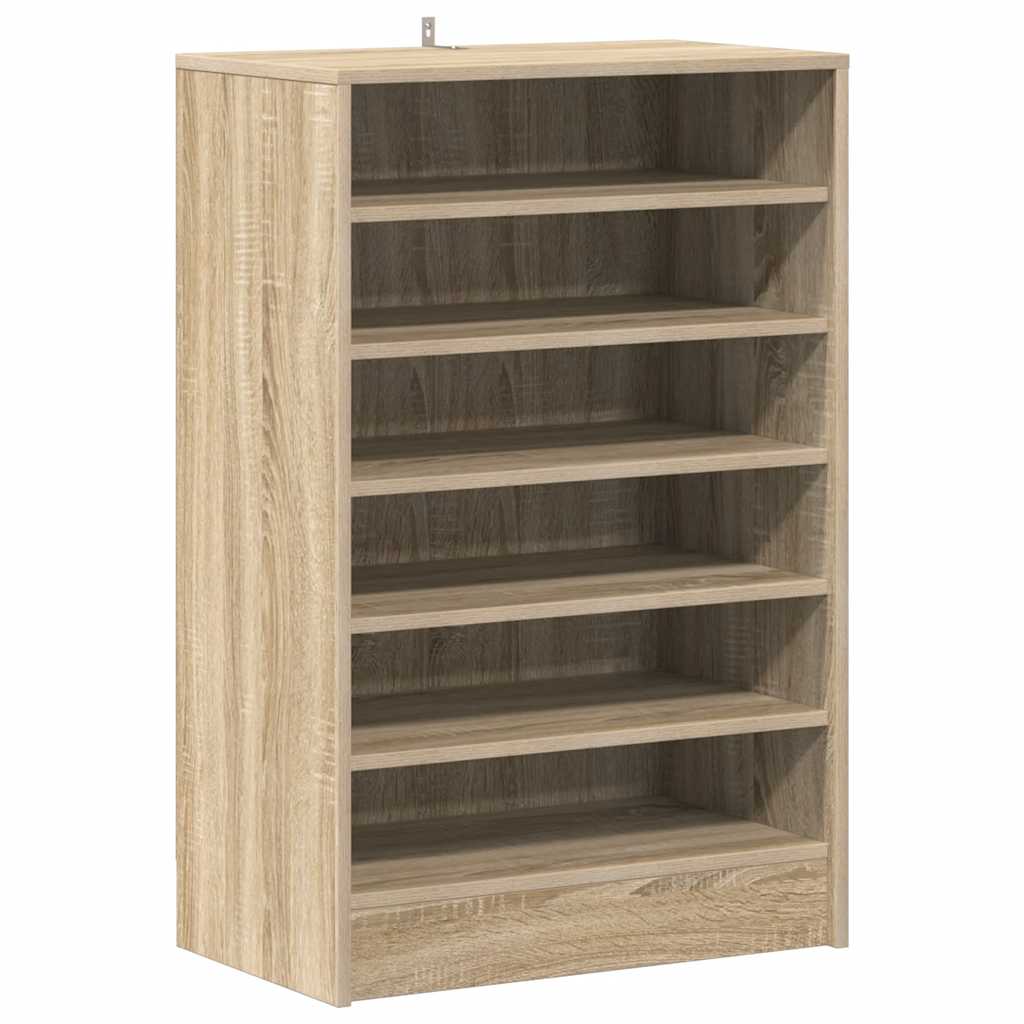 808948 vidaXL Shoe Cabinet Sonoma Oak 60x35x92 cm Engineered Wood