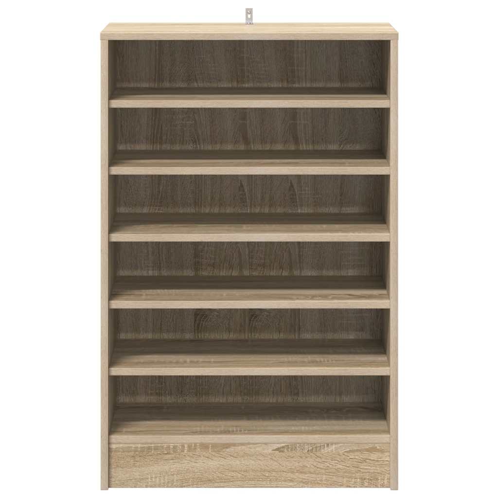 808948 vidaXL Shoe Cabinet Sonoma Oak 60x35x92 cm Engineered Wood