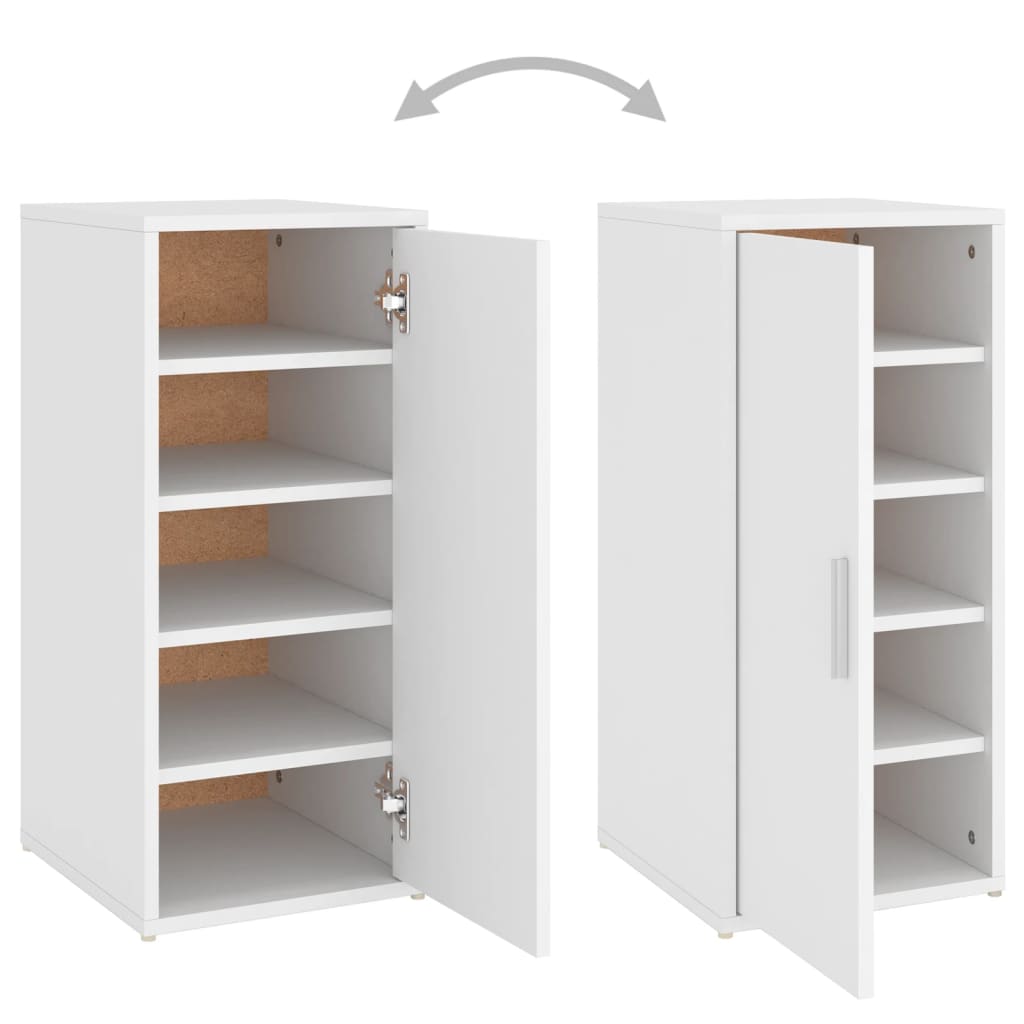 vidaXL Shoe Cabinet White 32x35x70 cm Engineered Wood