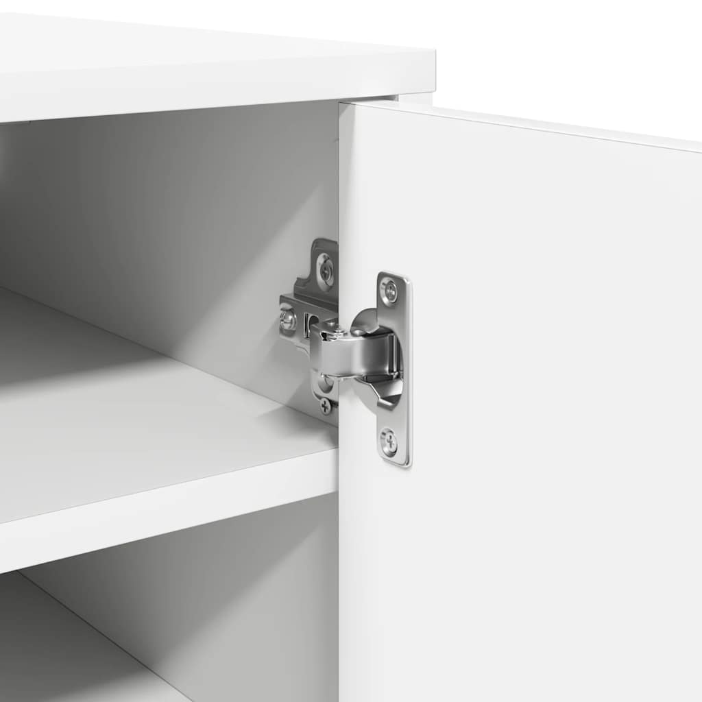 808954 vidaXL Shoe Cabinet White 32x35x70 cm Engineered Wood
