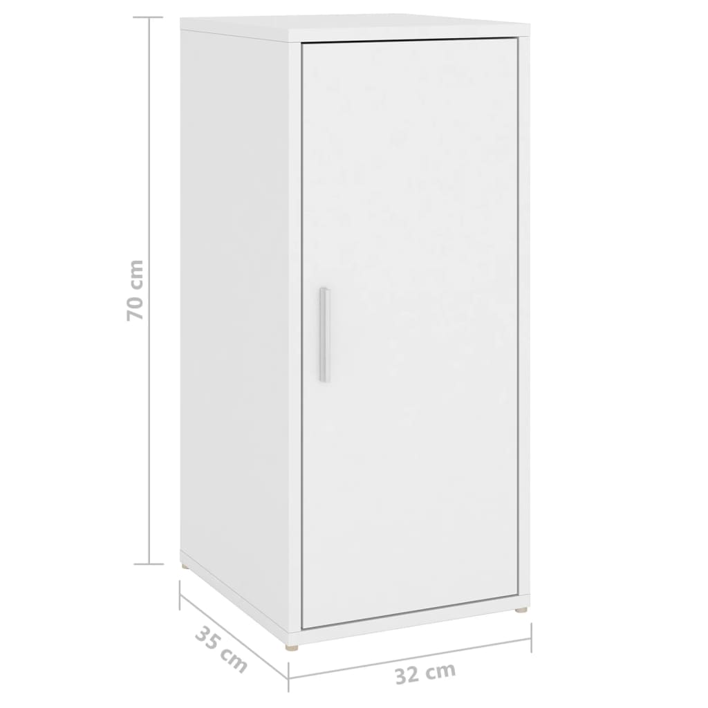 vidaXL Shoe Cabinet White 32x35x70 cm Engineered Wood