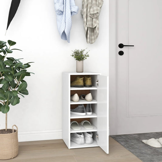 vidaXL Shoe Cabinet White 32x35x70 cm Engineered Wood