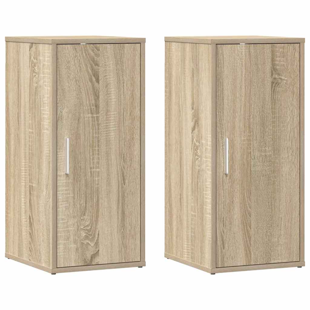 Shoe Cabinets 2 pcs Sonoma Oak 32x35x70 cm Engineered Wood